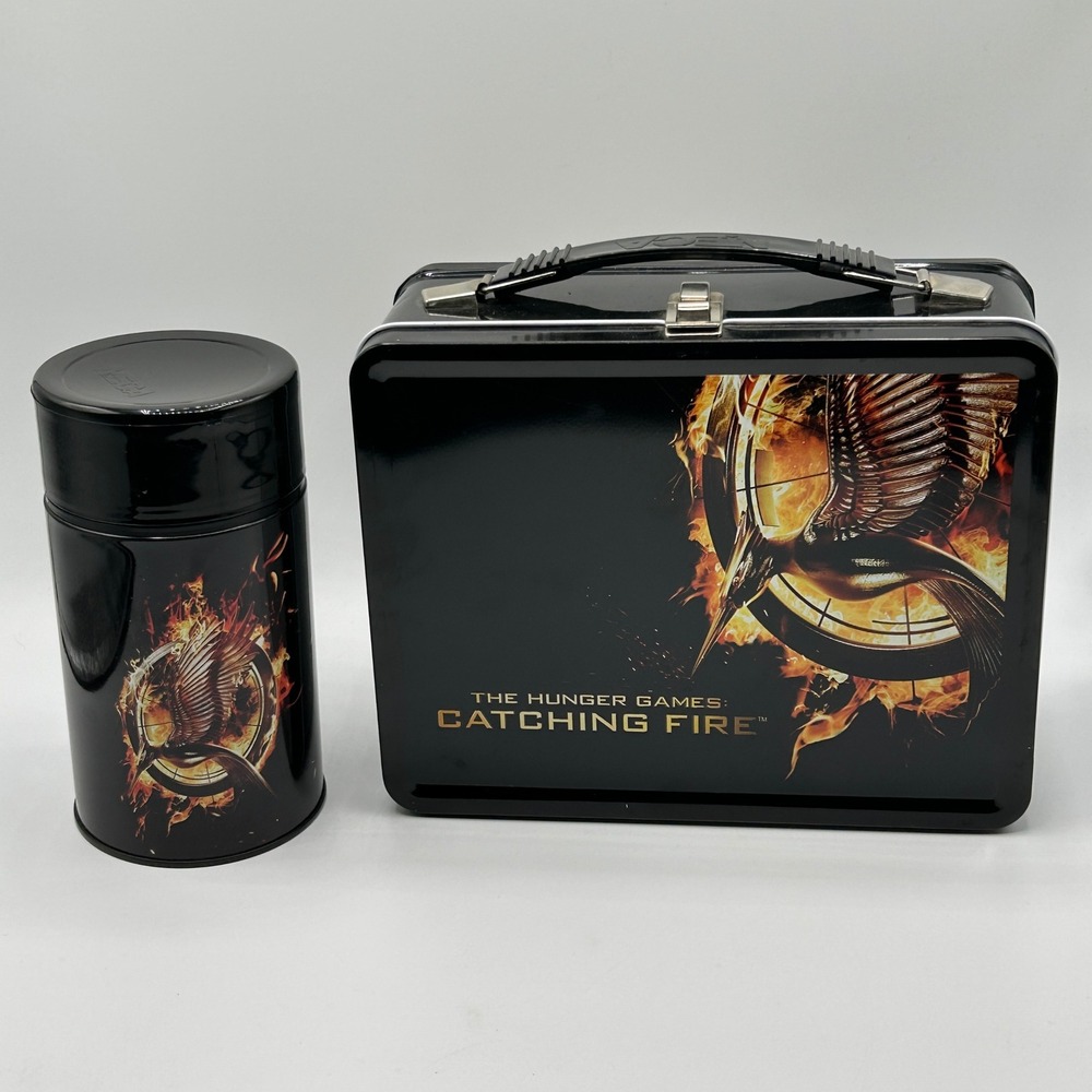 NECA The Hunger Games Catching Fire Collectible Metal Lunch Box Set with Thermos